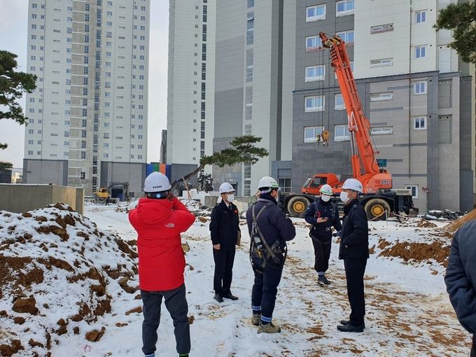 전남소방 공사장 점검 사진