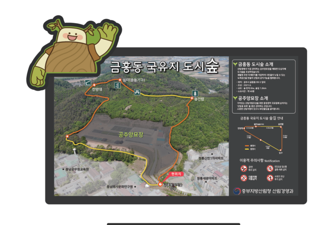 도시숲 안내판