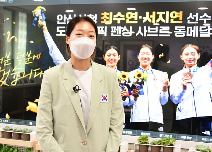안산시, 도쿄올림픽 펜싱 동메달 최수연·서지연 선수 뜨거운 환대