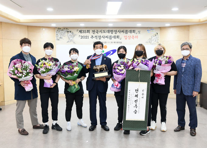 안산시, 직장운동부 씨름부 뜨거운 환대