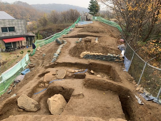 대능리토성 전경