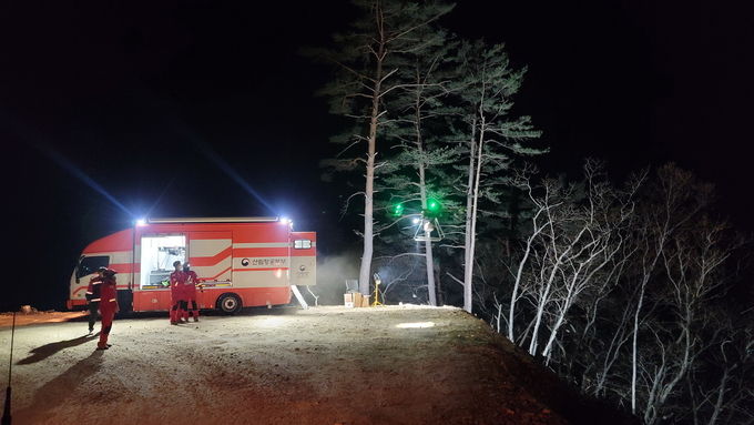 2022년03월10일 경북 울진군 산불진화드론 투입