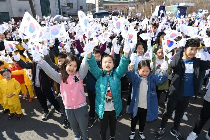 독립만세운동 100주년기념 한내장 4·3독립만세운동 재현 행사 사진