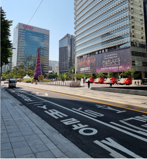 청계천 자율주행버스 무선충전기 설치 장소