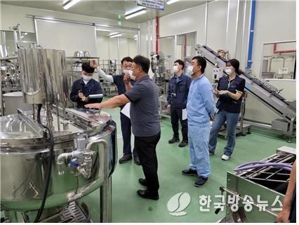 농업기술센터, 도로보수원 창고 위험성평가 합동조사 모습