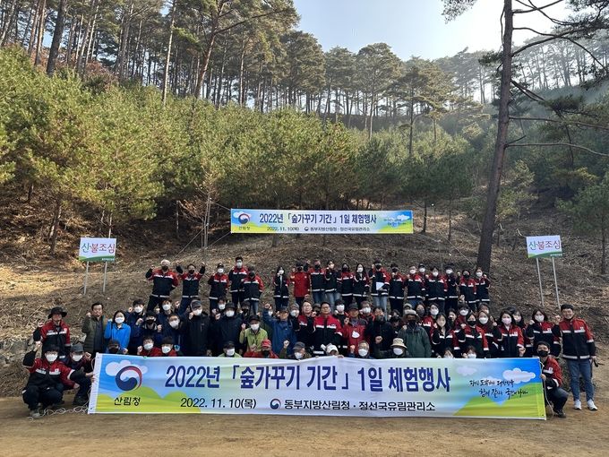  동부지방산림청 숲가꾸기 기간(11월) 1일 체험행사 개최