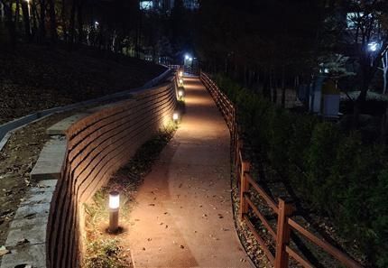 김포한강신도시 공원 산책로 정비공사 완료(야간경관)