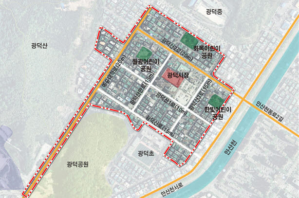안산시, 월피동 도시재생 활성화 구역 담장허물기·담장도색 지원(월피동 도시재생활성화구역)