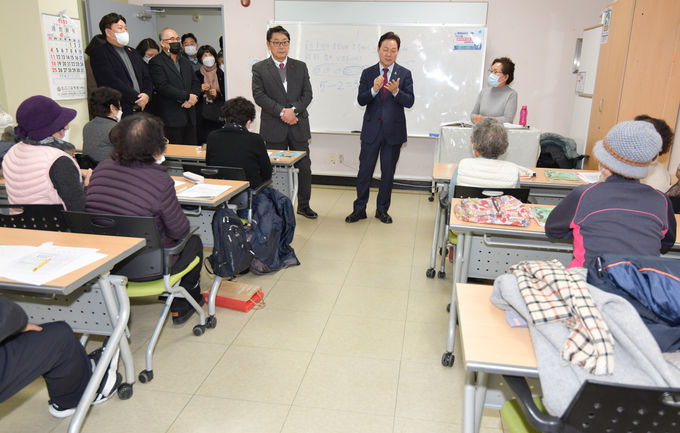 노인한글교실방문