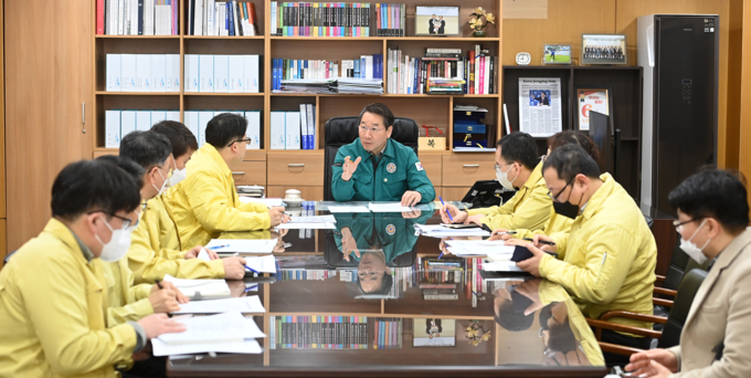 현대시장 화재관련 대책 회의