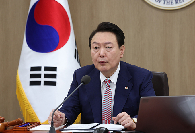 윤석열 대통령이 7일 서울 용산 대통령실 청사에서 열린 국무회의에서 발언하고 있다. (사진=대통령실)