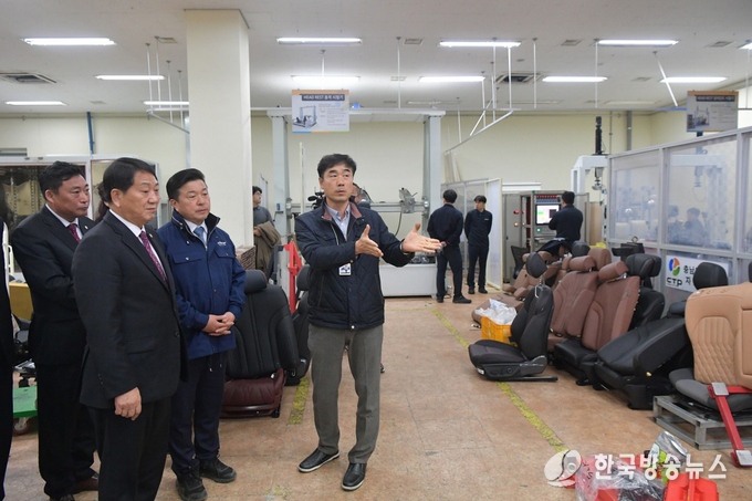 최재구 예산군수 충남테크노파크 자동차센터 방문