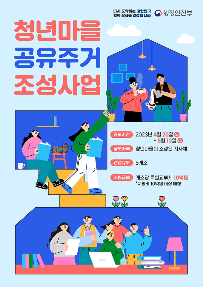 청년마을 공유주거 조성사업 웹포스터.