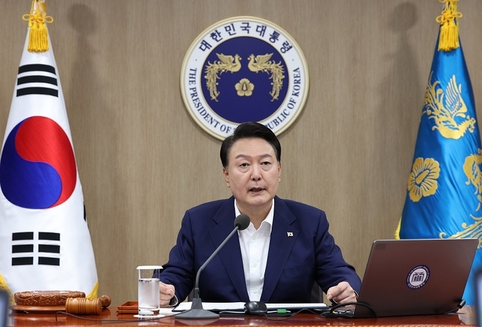 윤석열 대통령일 1일 서울 용산 대통령실 청사에서 열린 국무회의에서 발언하고 있다.(사진=대통령실제공)