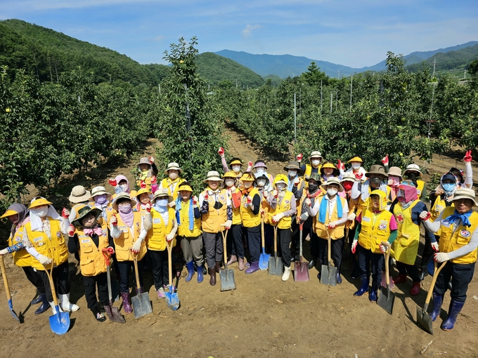 경산시- 대한적십자봉사회 경산시지구협의회, 봉화군 수해복구 봉사활동에 구슬땀