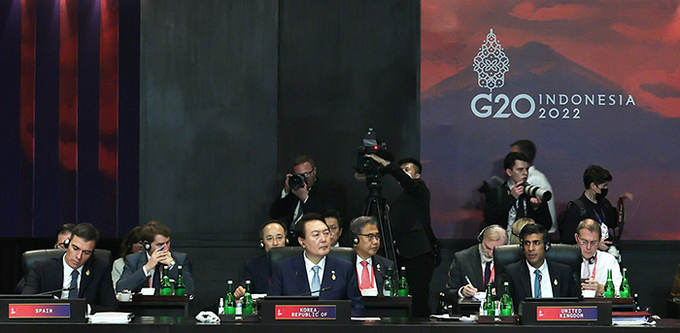 작년 11월 인도네시아 발리에서 열린 주요 20개국(G20) 정상회의에 참석한 윤석열 대통령의 모습. 2022.11.15. (사진=연합뉴스)
