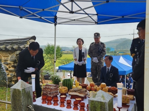대술면 반공투사 추념식 사진