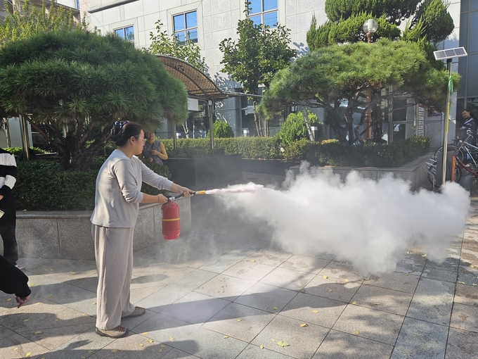 경산시- 서부2동, 2023년 합동 소방 훈련 실시(소화기사용법)