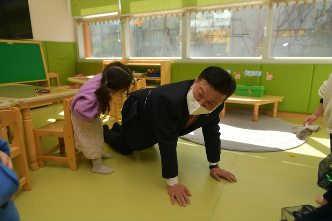 어린이집 방문 모습