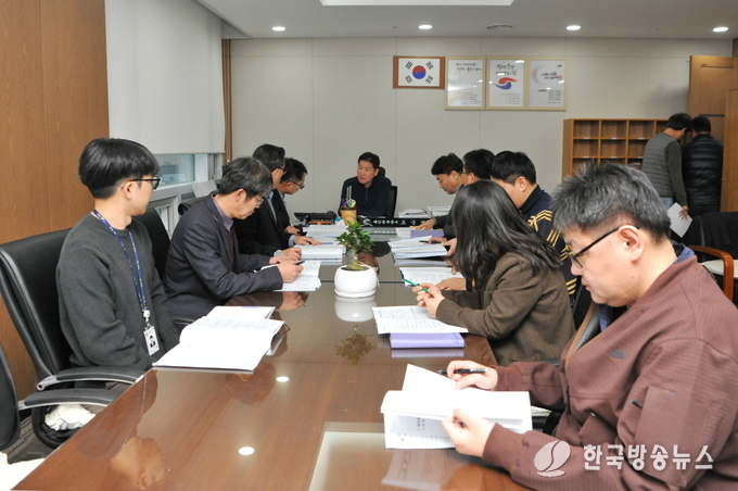 부군수 부서별 주요업무 추진사항 보고회 모습