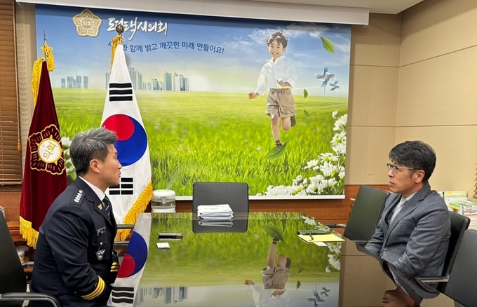 유승영 평택시의회 의장, 신임 평택경찰서장 만나 적극적인 치안 협조 요청