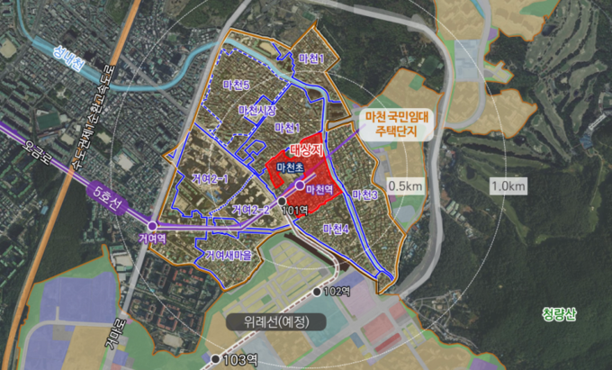 ○ 위 치 : 서울시 송파구 마천동 183번지 일대 (74,925.5㎡)