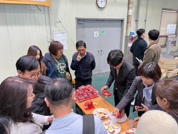 대만 지상향 관계자 예산 방문 모습