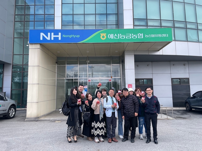 대만 지상향 관계자 예산 방문 모습