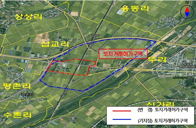 토지거래허가구역 재지정 위치도