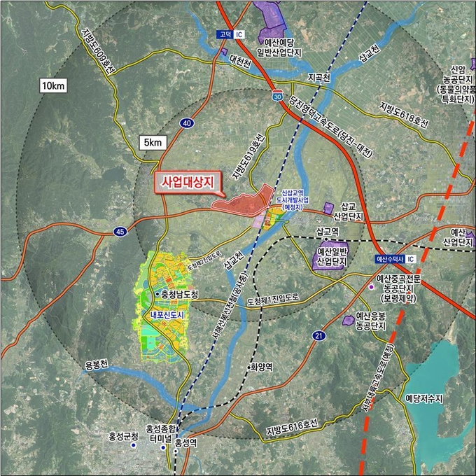 내포 농생명 바이오 클러스터 사업대상지 위치도