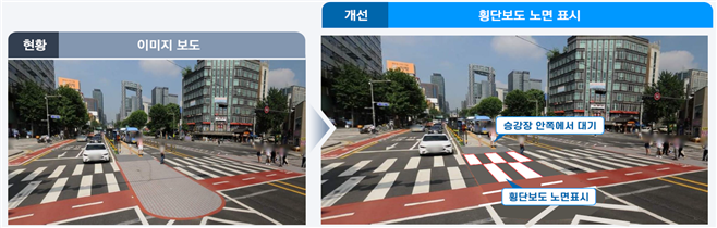 < 중앙버스정류소 대기공간 개선 방안 (종로) >