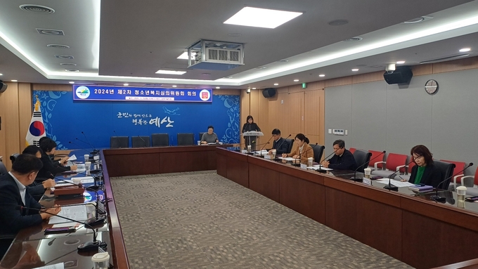 청소년복지심의위원회 회의 사진