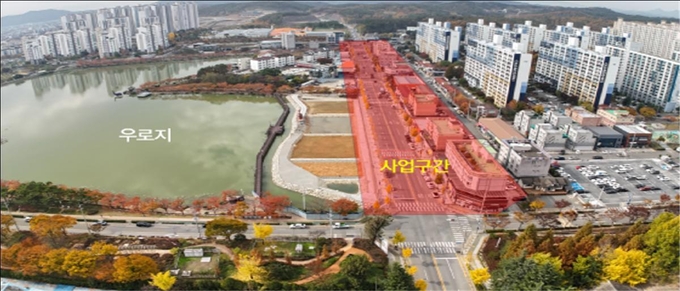 사업 위치도(영천농협 ~ 세븐일레븐 약 500m)