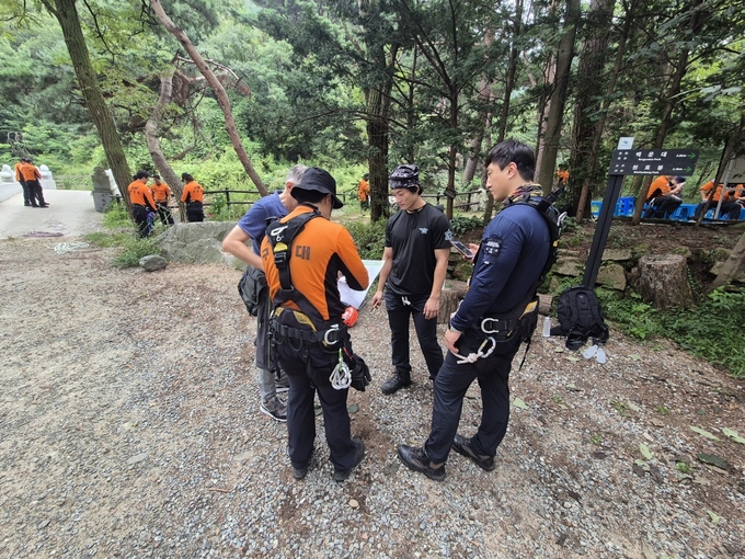 산악사고 구조훈련