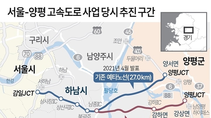 이 대통령, 서울-양평 고속도로 건설 사업 재개 지시